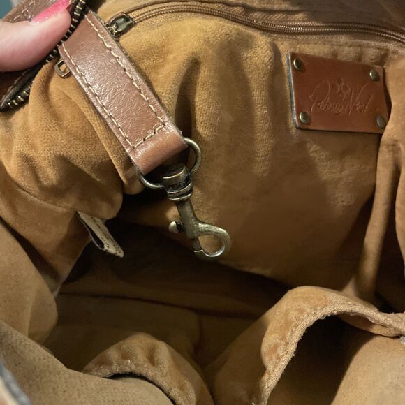 Vintage Patricia Nash Map Signature Design Leather Handbag Purse Shoulder Bag - Picture 15 of 16